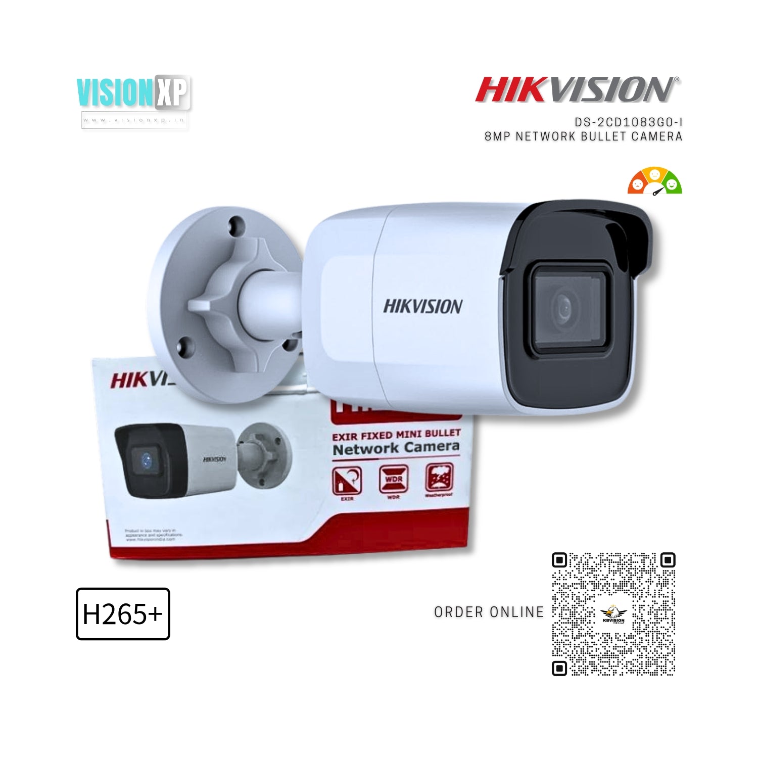 Hikvision DS-2CD1083G0-I 8 MP IR Fixed Bullet Network Camera Hikvision DS-2CD1083G0-I 8 MP IR Fixed Bullet Network Camera
